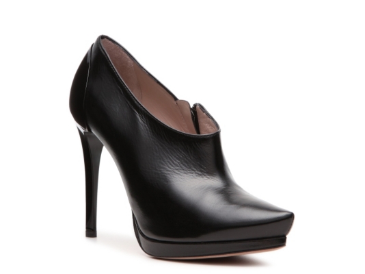 Herve Leger Acacia Leather Platform Bootie