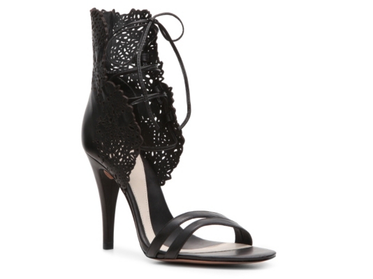 Herve Leger Leather Collar Sandal