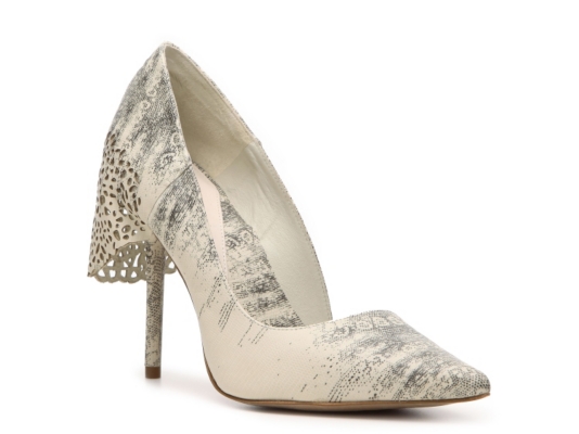 Herve Leger Reptile Leather d'Orsay Pump