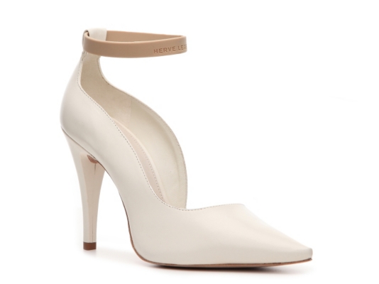 Herve Leger Pheebie Leather d'Orsay Pump