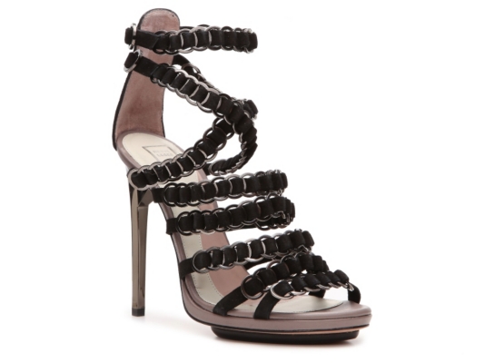 Herve Leger Randall Suede Strappy Sandal