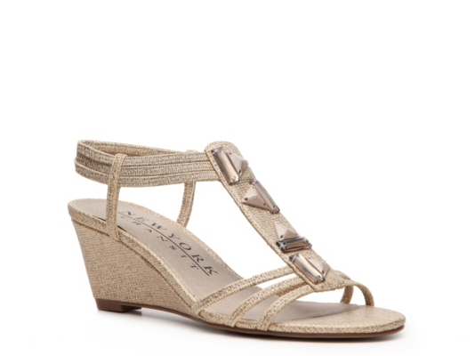 New York Transit Greetings Wedge Sandal