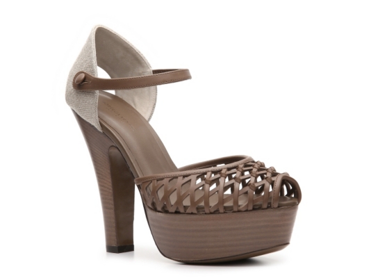 Bottega Veneta Woven Leather Platform Sandal