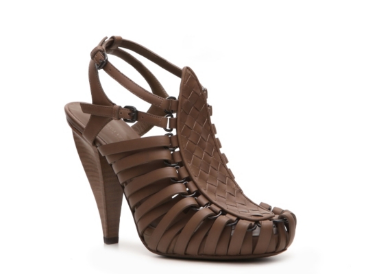 Bottega Veneta Leather Strappy Pump