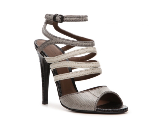 Bottega Venetta Reptile Leather Strappy Sandal
