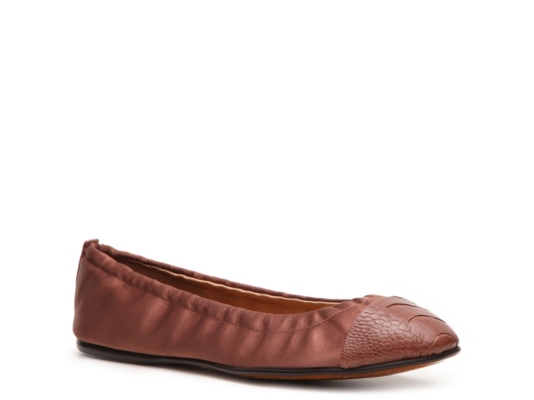 Calvin Klein Collection Cynthia Satin Cap Toe Flat