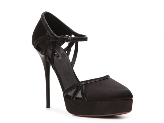 Calvin Klein Collection Dexi Satin Platform Pump