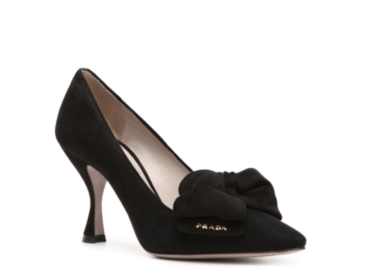 Prada Suede Bow Pump