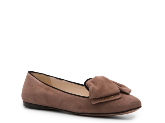 Prada Suede Bow Flat