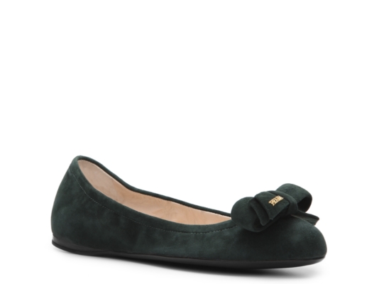 Prada Suede Bow Flat