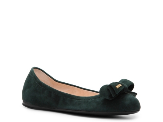 Prada Suede Bow Flat
