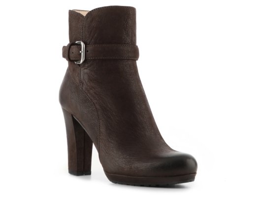 Prada Distressed Leather Buckle Bootie