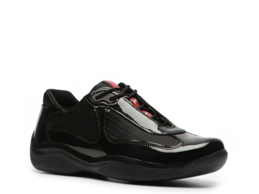 Prada Patent Leather and Mesh Sneaker
