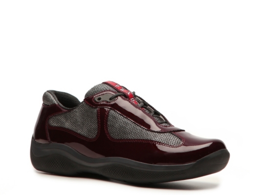 Prada Patent Leather and Mesh Sneaker