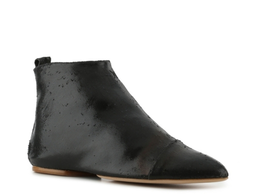 Calvin Klein Collection Rylie Metallic Leather Cap Toe Bootie