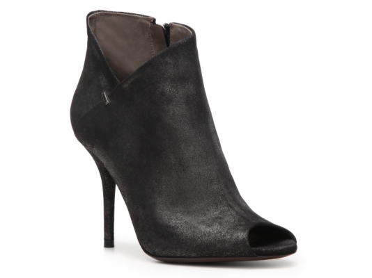 Calvin Klein Collection Kella Metallic Leather Peep Toe Bootie