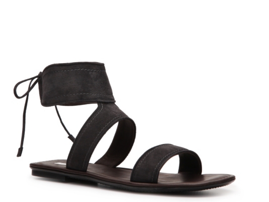 Calvin Klein Collection Luisa Suede Flat Sandal