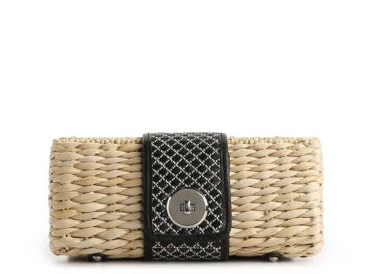 Kelly & Katie Patterned Flap Straw Clutch