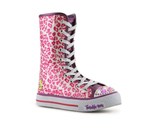Skechers Notorious Girls' Toddler & Youth Hi-Top Light-up Sneaker