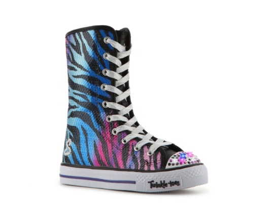 Skechers Notorious Girls' Toddler & Youth Hi-Top Light-up Sneaker