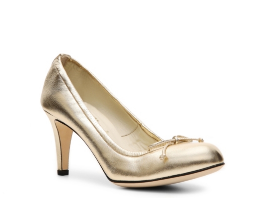 Bally Tonle Metallic Leather Bow Pump