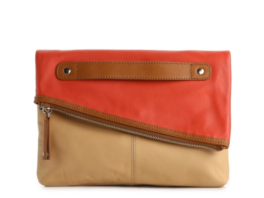 Levity Leather Color Block Clutch