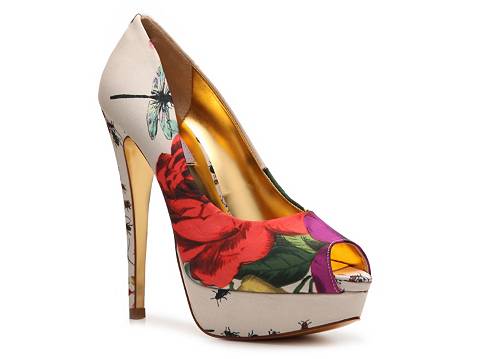 peep toe floral pump carlina ted baker satin dsw