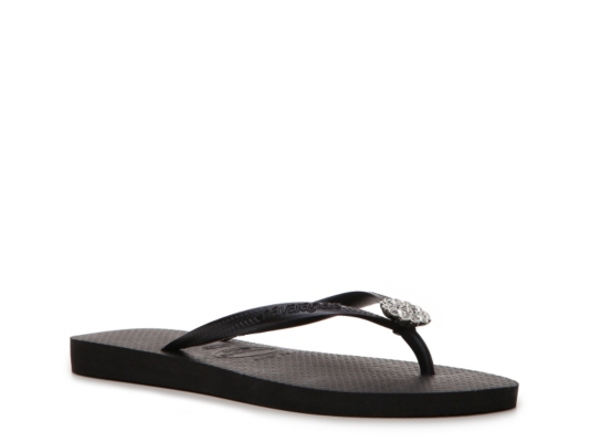 Havaianas Slim Crystal Flower Flip Flop