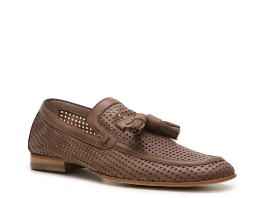 Just Cavalli Perforated Leather Tassel Loafer
