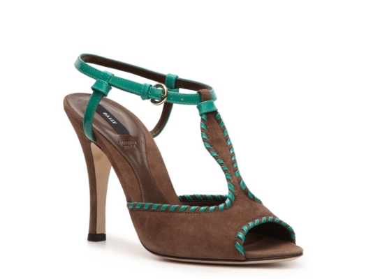 Bally Numidia Suede Peep Toe Sandal