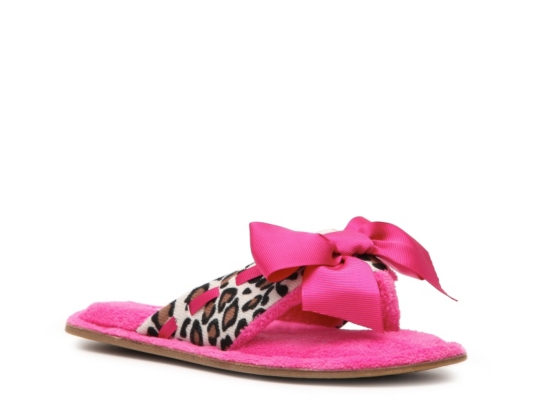 leopard thong slippers