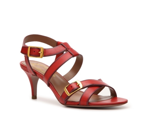 Elie Tahari Georgia Leather Buckle Sandal