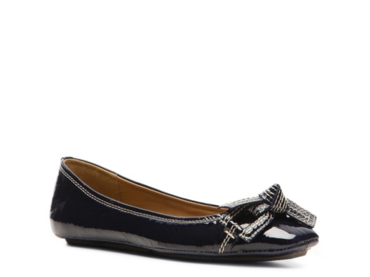 Elie Tahari Blythe Patent Leather Bow Flat