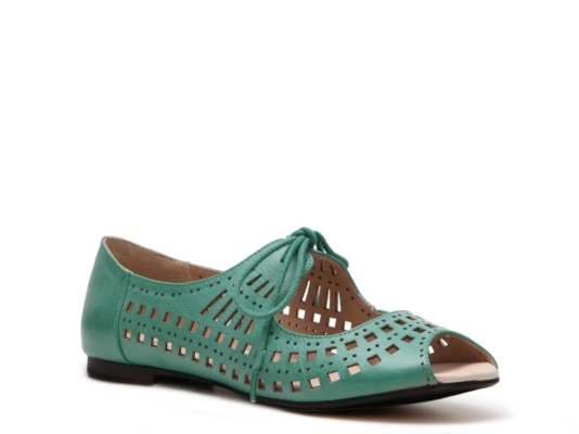 Restricted Mork Peep Toe Flat