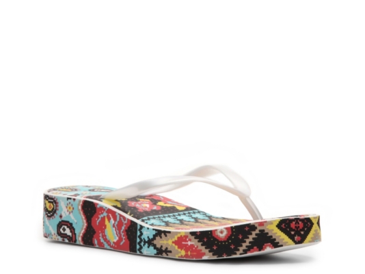 Muk Luks 17060 Wedge Flip Flop