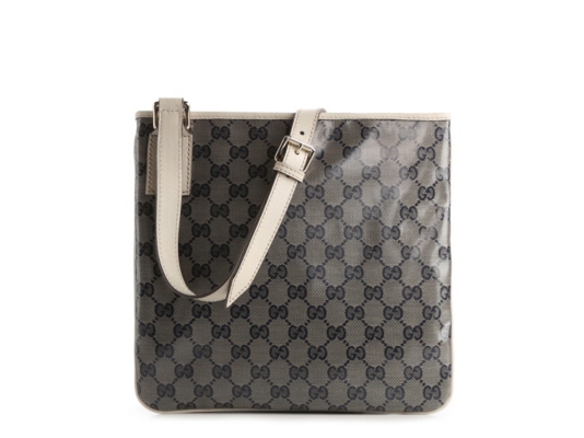 Final Sale - Gucci Signature Coated Fabric Messenger Bag