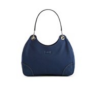 Final Sale - Gucci Fabric Top Handle Shoulder Bag