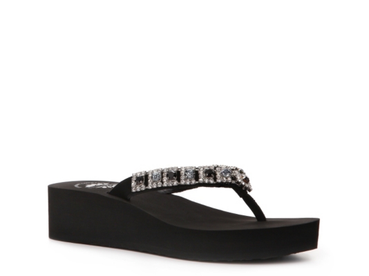 Yellow Box Pelia Wedge Flip Flop