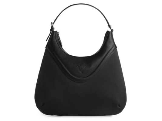 Gucci Pebbled Leather Trim Fabric Hobo