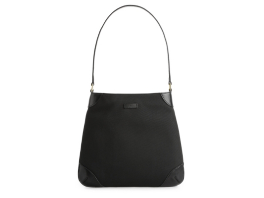 Gucci Leather Trim Fabric Shoulder Bag