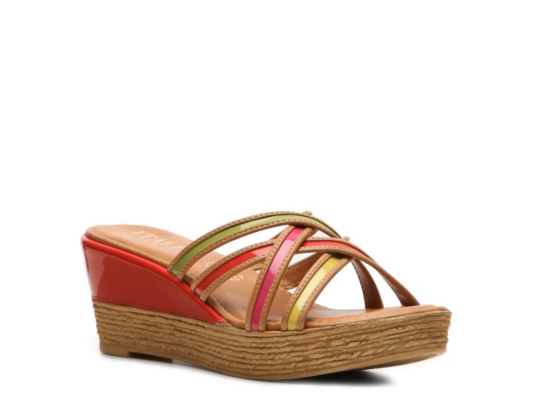 Italian Shoemakers Sherbet Wedge Sandal