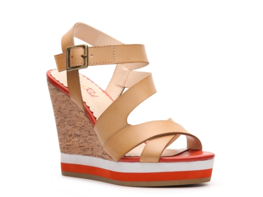 Violet & Red Bali Wedge Sandal