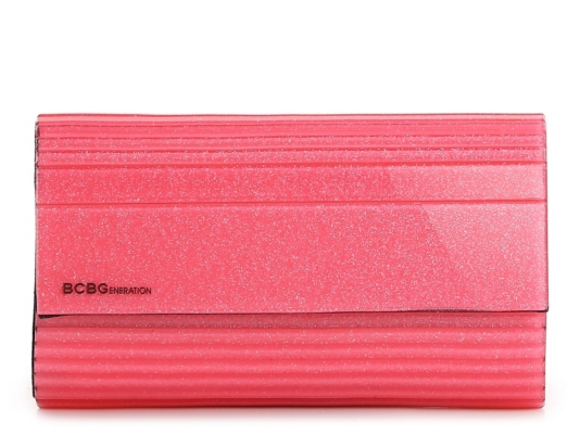 BCBGeneration Morgan Glitter Lucite Clutch