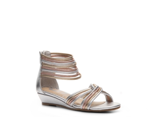 Nine West Lucky Girls' Youth Metallic Sandal