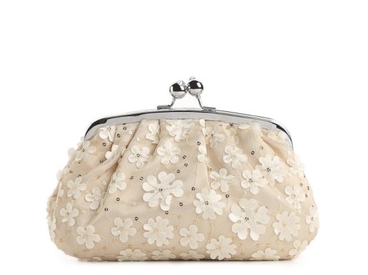 Lulu Townsend Daisy Frame Lace Clutch