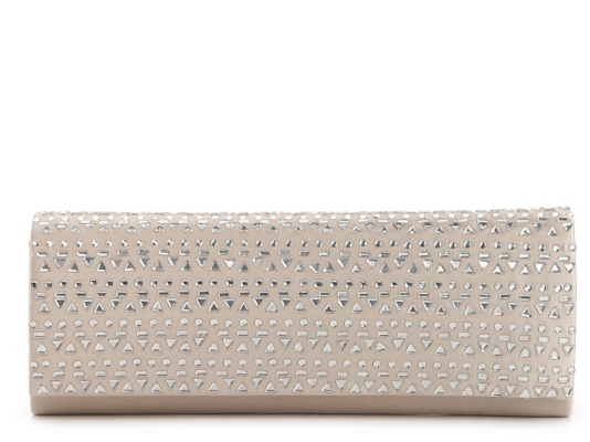 Lulu Townsend Rhinestone Flap Clutch