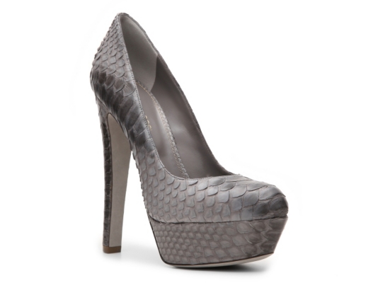 Sergio Rossi Reptile Leather Platform Pump