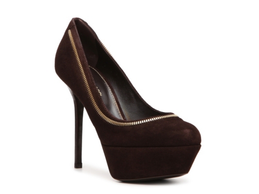 Sergio Rossi Suede Zipper Pump
