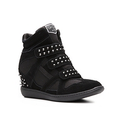 donna karan cailin studded wedge sneaker