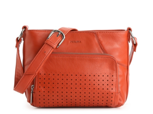Perlina Farah Leather Cross Body Bag